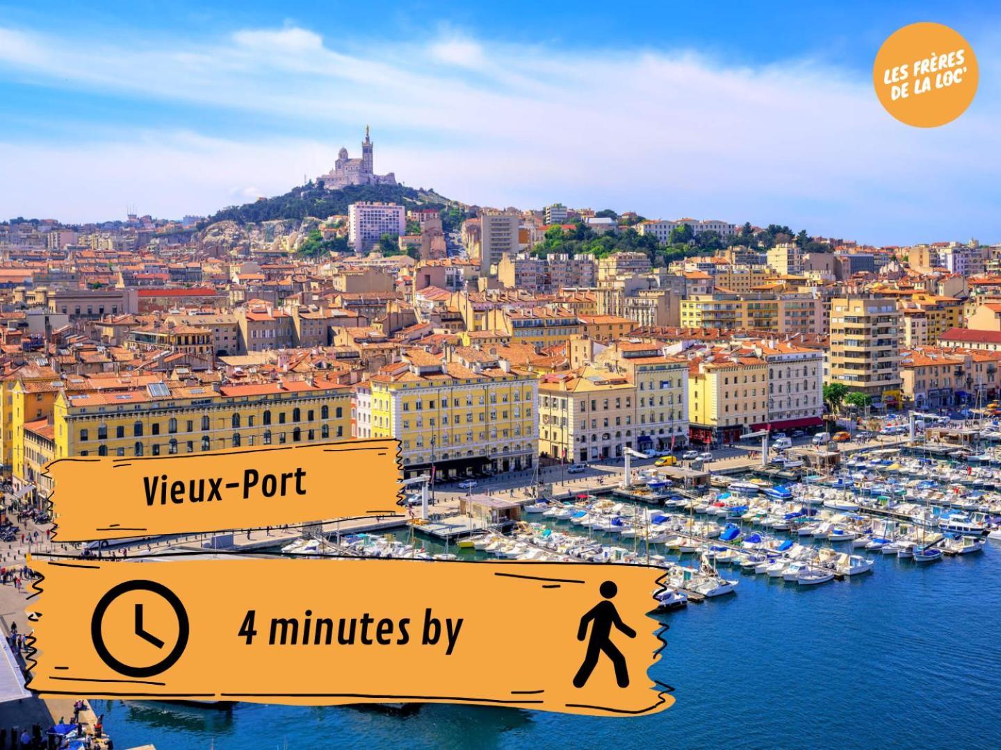 Le Mistral - 2 Min Du Vieux Port Sur Rue Pietonne - Les Freres De La Loc' Apartman Marseille Kültér fotó